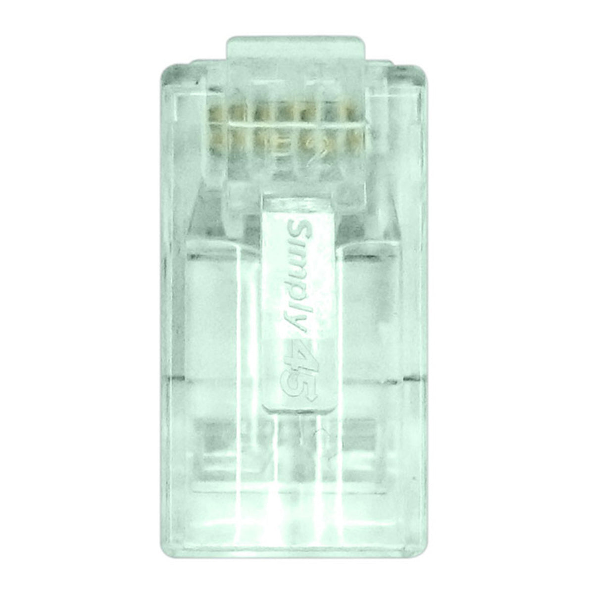 Simply45 S45-1601P CAT6 PROSeries Pass-Through Green Tint RJ45 Modular Plug 50-Piece