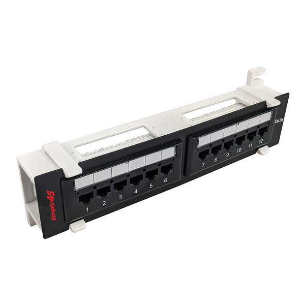 Simply45 Simply45 S45-2512 12-Port CAT5e UTP Loaded 110 Style Wall Mount Patch Panel Default Title
