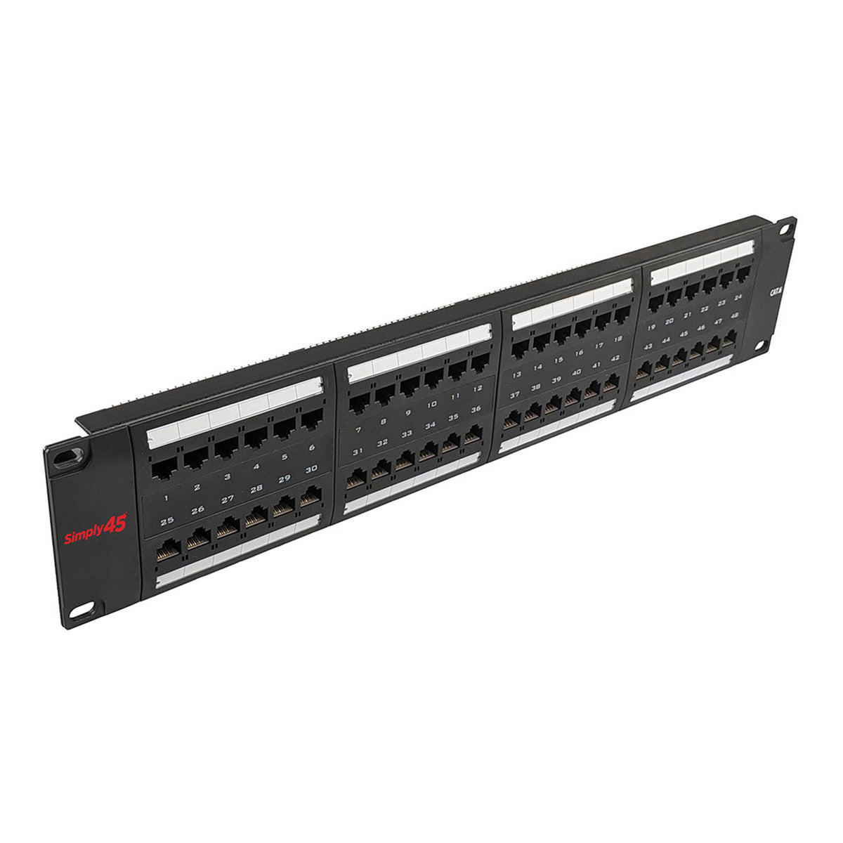 Simply45 S45-2548 48-Port 2RU CAT5e UTP Loaded Patch Panel