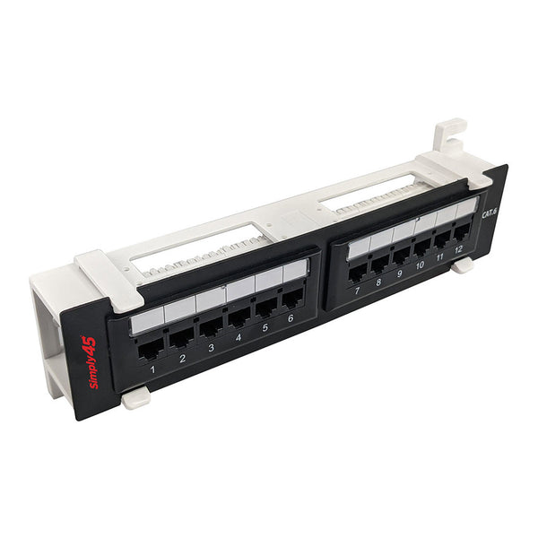 Simply45 Simply45 S45-2612 12-Port Wall Mount Cat6 UTP Patch Panel Default Title
