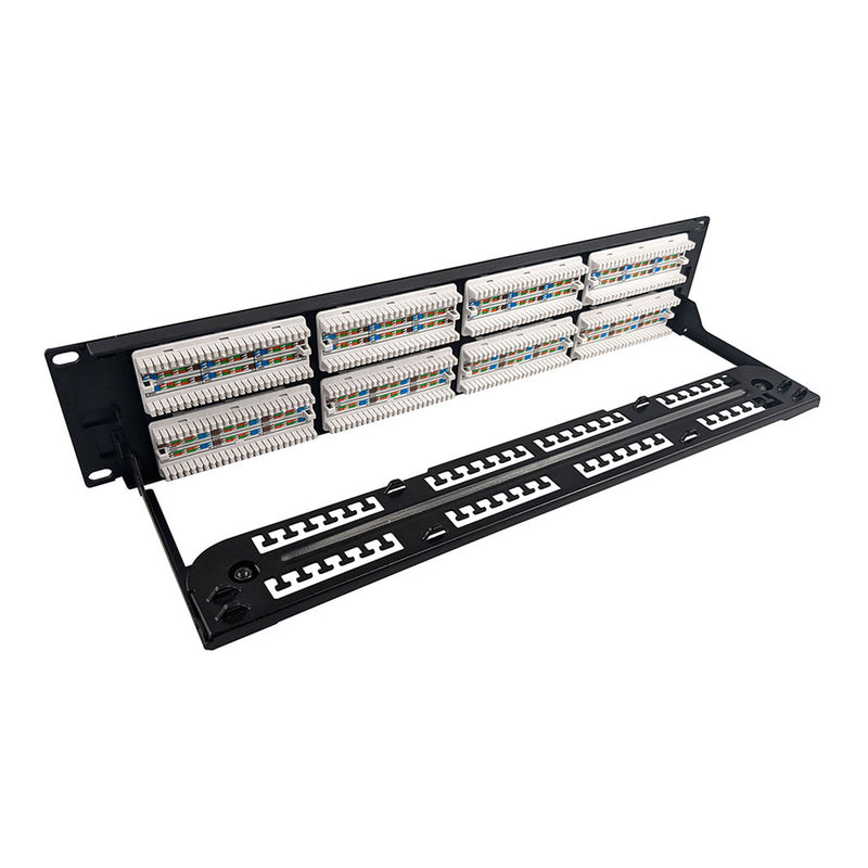 Simply45 S45-2648 48-Port 2RU Loaded UTP CAT6 110 Style Patch Panel
