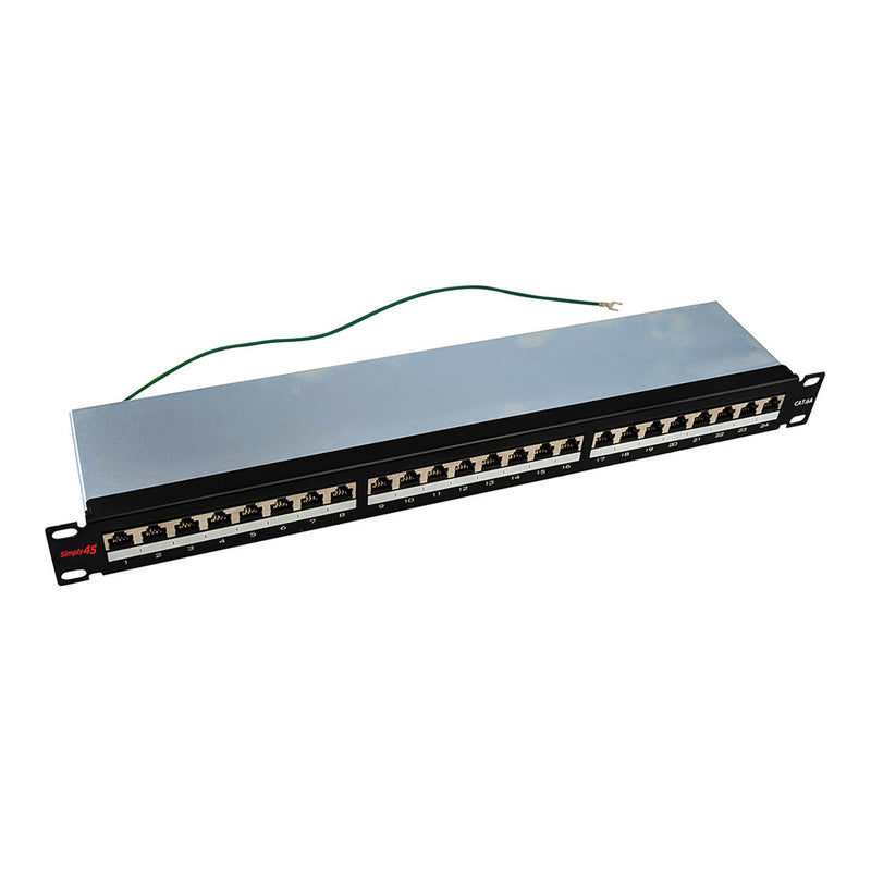 Simply45 S45-2724S 24-Port 2RU CAT6 UTP Loaded 110 Style Patch Panel