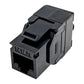 Simply45 S45-3500B CAT5e UTP 180° Black Toolless Keystone Jack with 6-Color Snap-On ID Bars