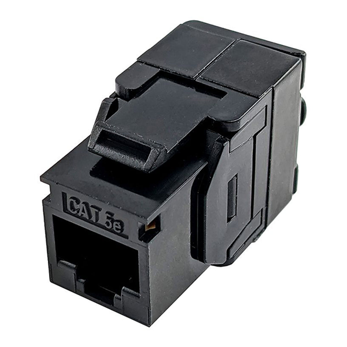 Simply45 S45-3500B CAT5e UTP 180° Black Toolless Keystone Jack with 6-Color Snap-On ID Bars