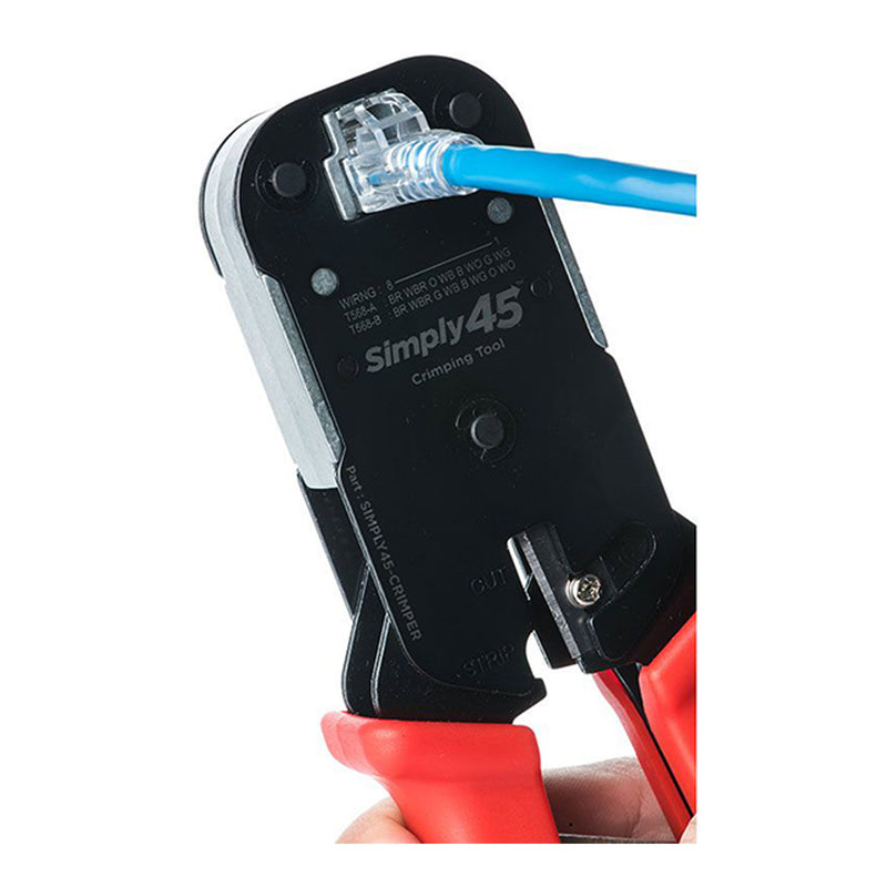 Simply45 S45-C100 Pass-Through UTP & STP RJ45 Modular Plug Crimp Tool