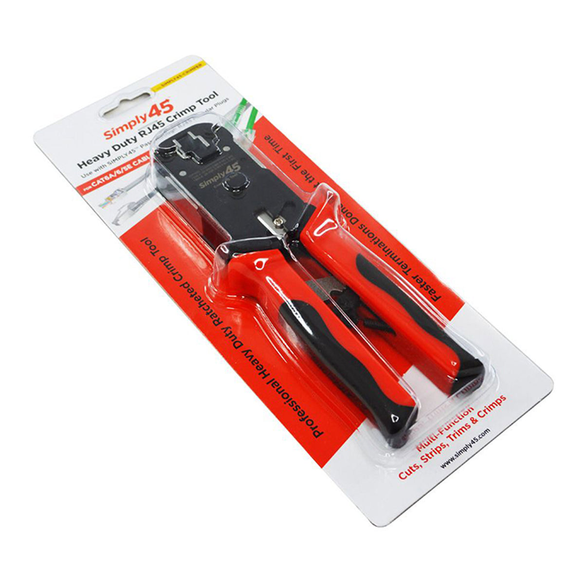 Simply45 S45-C100 Pass-Through UTP & STP RJ45 Modular Plug Crimp Tool