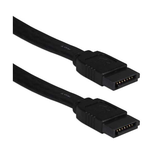 QVS SATA-18BK 18-Inch Black Internal SATA 3Gbps Data Cable