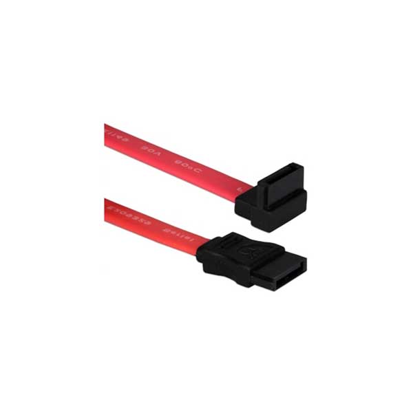 QVS Premium 12" SATA III 6Gbps Right Angle Internal Flat Data Cable