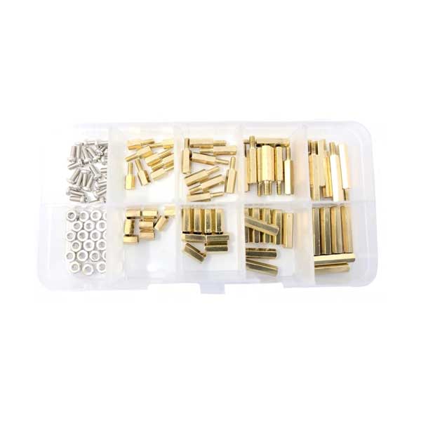 Micro Connectors SCW-114PC 114-Piece Assorted M2.5 Standoff Kit for Raspberry Pi and Single Boards