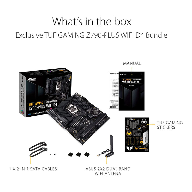 ASUS TUF GAMING Z790-PLUS WIFI LGA1700 DDR5 2.5GBE ATX TUF Gaming Desktop Motherboard