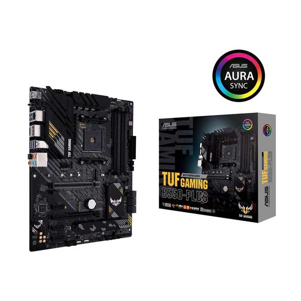 ASUS ASUS TUF GAMING B550-PLUS AMD Ryzen AM4 ATX Gaming Motherboard with Aura Sync RGB Lighting Support Default Title
