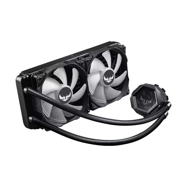 ASUS TUF Gaming LC 240 RGB All-In-One Liquid CPU Cooler with Aura Sync and Dual TUF 120mm RGB Radiator Fans