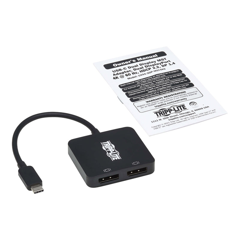 Tripp Lite U444-2DP-MST4K6 4K USB-C to DisplayPort Dual Display Adapter