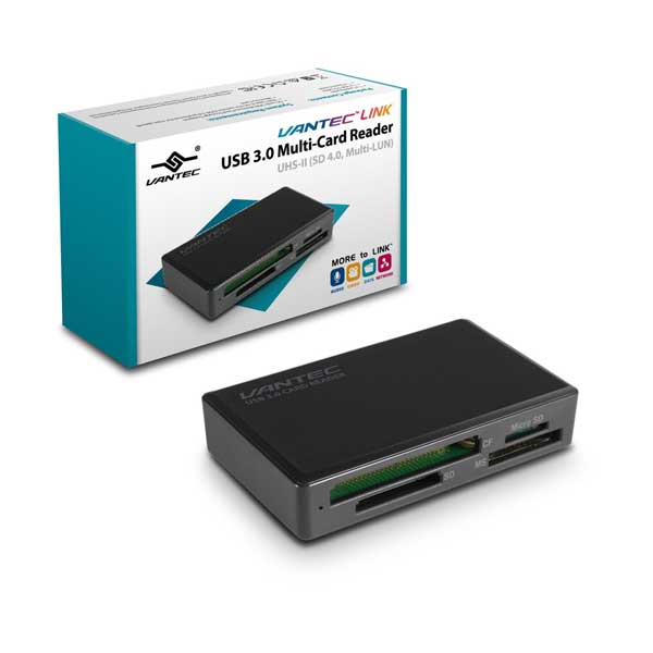 Vantec UGT-CR615 USB 3.0 Multi-Card Reader UHS-II (SD 4.0, Multi-LUN)