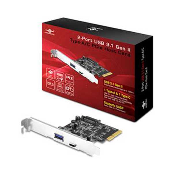 Vantec 2-Port USB 3.1 Gen II Type-A/C PCIe Host Card