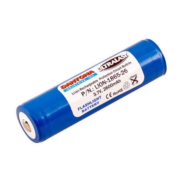 Dantona Industries UltraLast UL1865-26-1P 3.7 Volt 2600mAh 18650 Lithium Ion Rechargeable Battery Default Title

