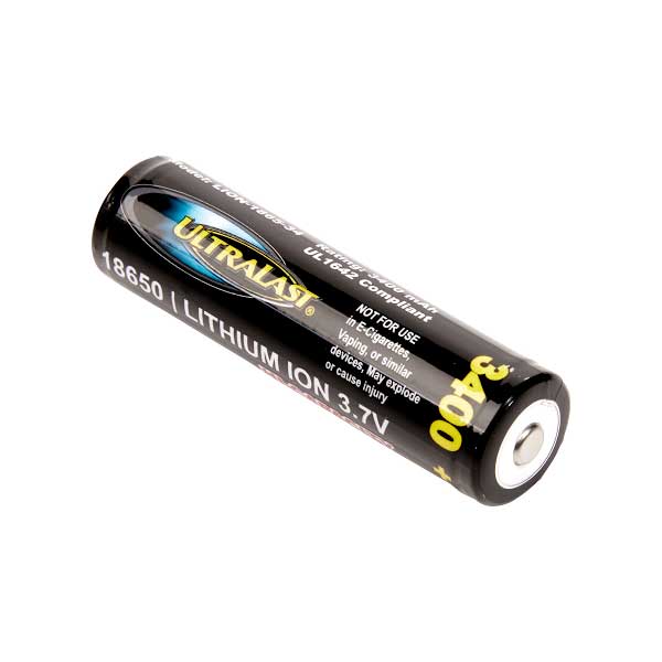 UltraLast UL1865-34-1P 3.7 Volt 3400mAh 18650 Lithium Ion Rechargeable Battery 1-Pack