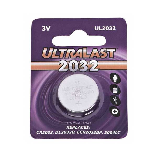 UltraLast UL2032 3V 2032 Lithium Coin Cell Battery