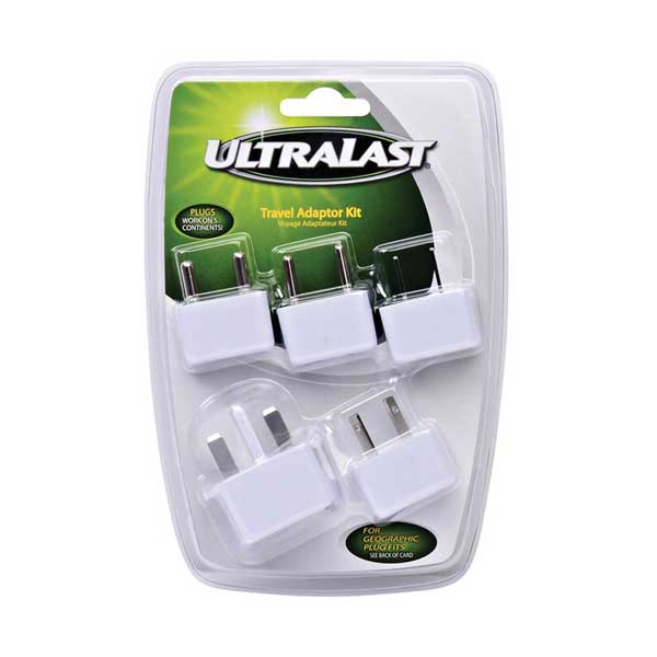 Dantona Industries Ultralast ULTA5 5-Piece International AC Travel Adapter Kit Default Title

