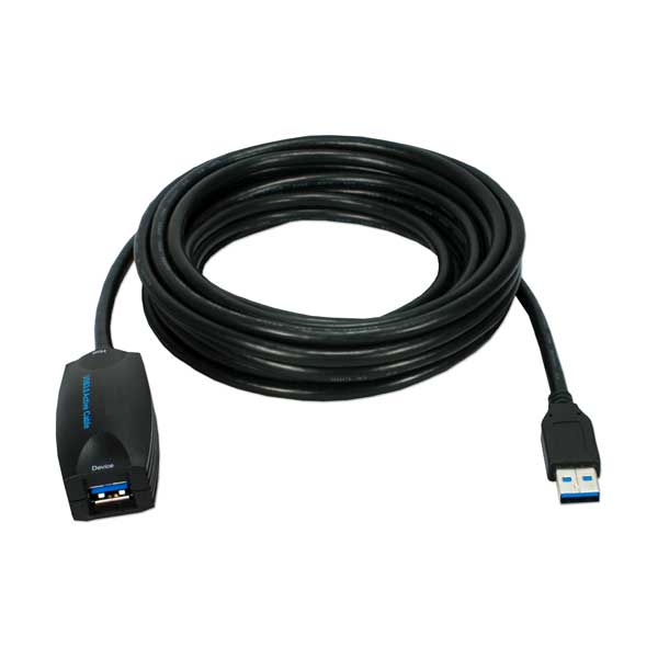 QVS USB3-RPTR 16ft USB 3.0~3.1 5Gbps Active Extension Cable