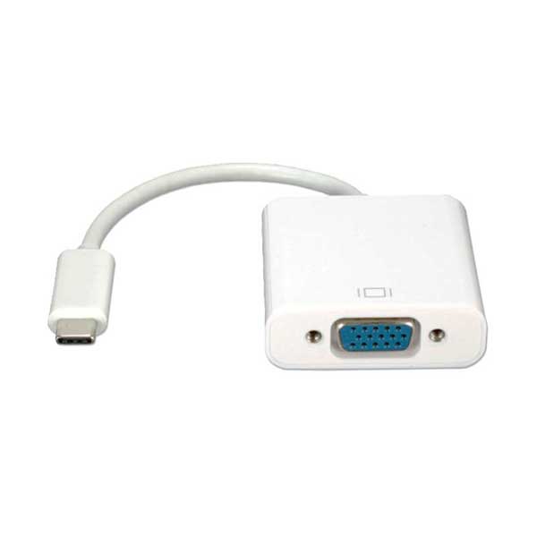 QVS USBCVGA-MF USB-C / Thunderbolt 3 Male to VGA HD15 Female Video Converter