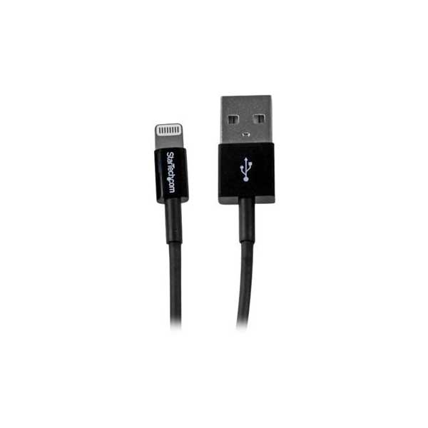 StarTech USB to Lightning Cable - Apple MFi Certified - Slim -1 m (3 ft.) - Black