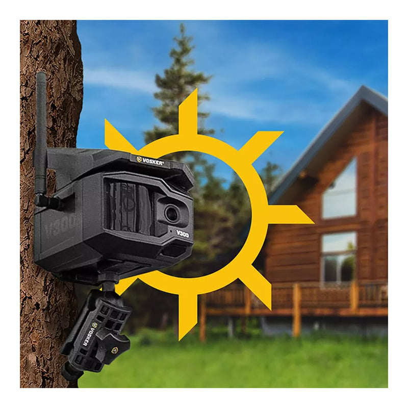 VOSKER V300 1080p Solar Powered 4G-LTE Cellular Outdoor Security Camera