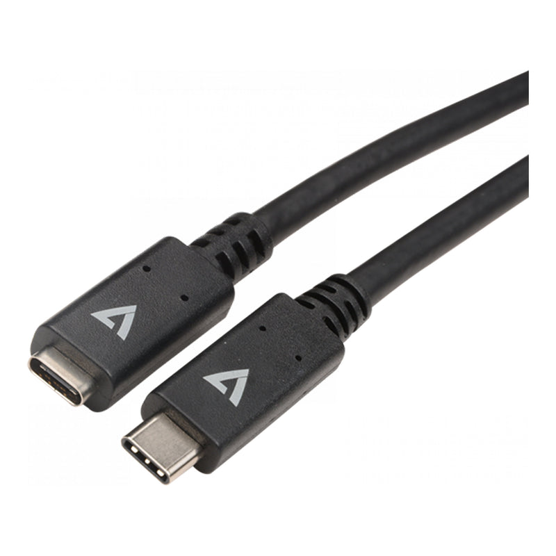 V7 V7UC3EXT-2M 6ft Black 5Gbps USB-C Female to USB-C Male USB 3.2 Extension Cable