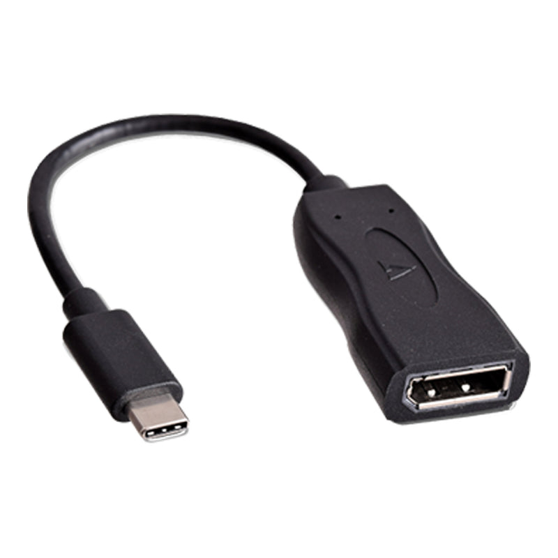 V7 V7UCDP-BLK-1E 4K UHD 21.6Gbps USB-C Male to DisplayPort 1.2 Female Adapter