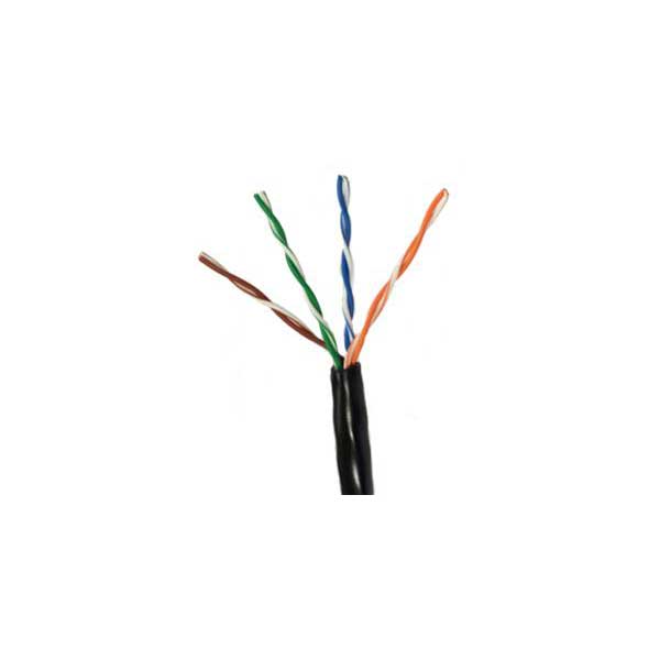 Condumex Black Cat5e Cable, 24AWG, 4-Pair, 350MHz, Sold By The Foot Default Title
