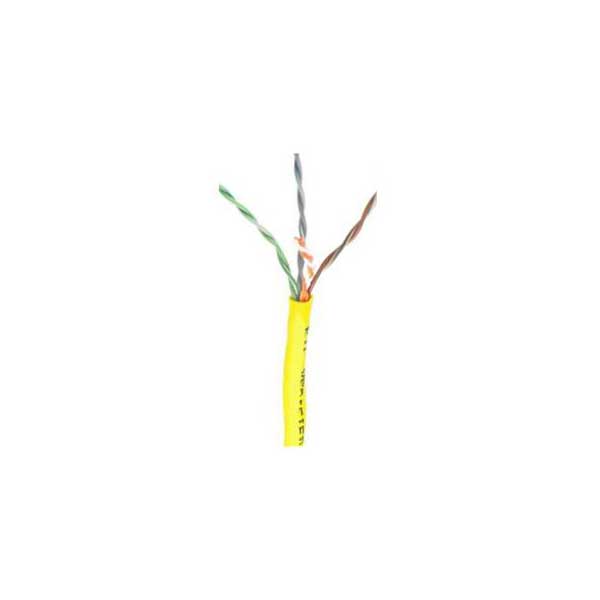 Commodity Cables Yellow Cat5e Plenum (CMP) Cable, 24AWG, 4-Pair, 350MHz, FR PVC, Sold By The Foot Default Title
