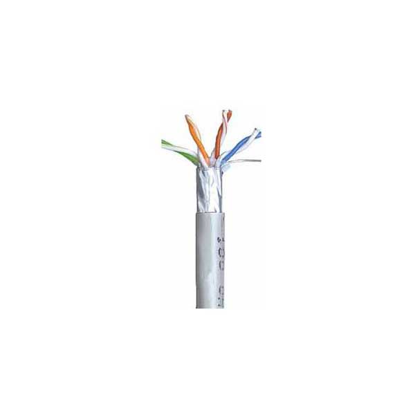 Quabbin Wire & Cable Grey Cat5e Shielded Cable, 24AWG, 4-Pair, 350MHz, PVC, Sold By The Foot Default Title

