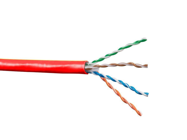 Altex Preferred MFG Red Cat6 Plenum (CMP) Cable, 23AWG, 4-Pair, 600MHz, FR PVC, 1000FT Box Default Title
