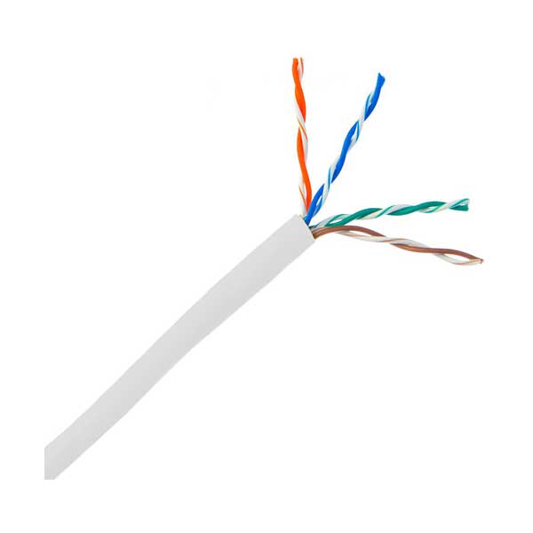 Commodity Cables White Cat6 Plenum (CMP) Cable, 23AWG, 4-Pair, 600MHz, FR PVC, Sold By The Foot Default Title
