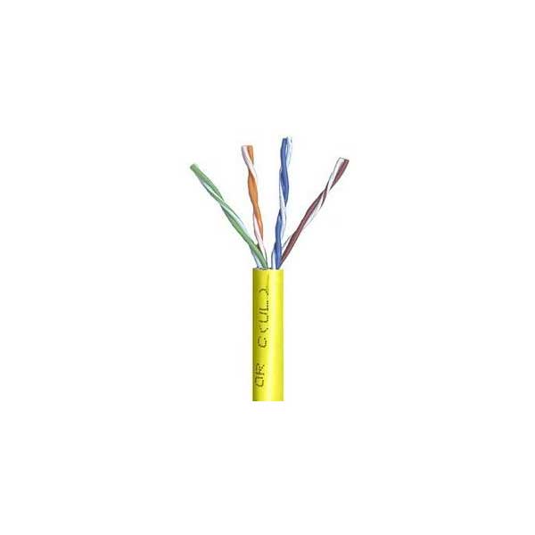 Cat6 Plenum Cable 4pair 23AWG Yellow