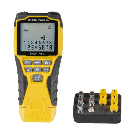 Klein Tools VDV501-851 Cable Tester Kit with Scout Pro 3 Tester, Remotes, Adapter, Battery