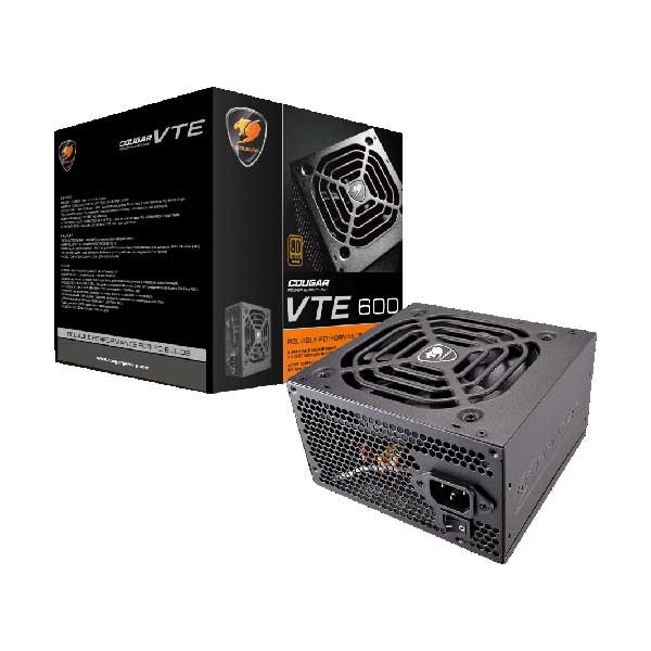 Cougar COUGAR VTE600 600W 80Plus Bronze High Efficiency Power Supply with Ultra-Quiet 120mm Fan and Japanese Standby Capacitor Default Title

