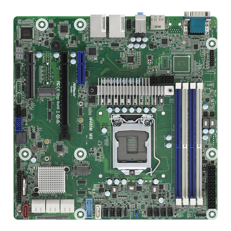 ASRock W480M WS Intel W480 LGA1200 Micro-ATX Server/Workstation Motherboard