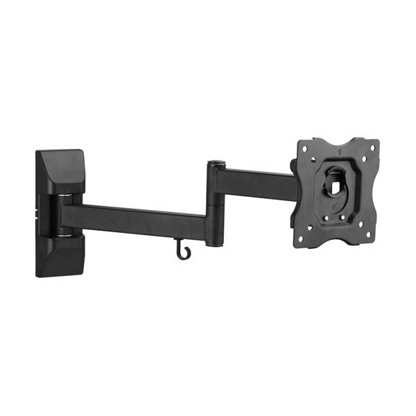 SR Components WMFM132790 13" to 27" Black Full Motion Flat Panel Display TV Mount with Tilt and 180° Swivel
