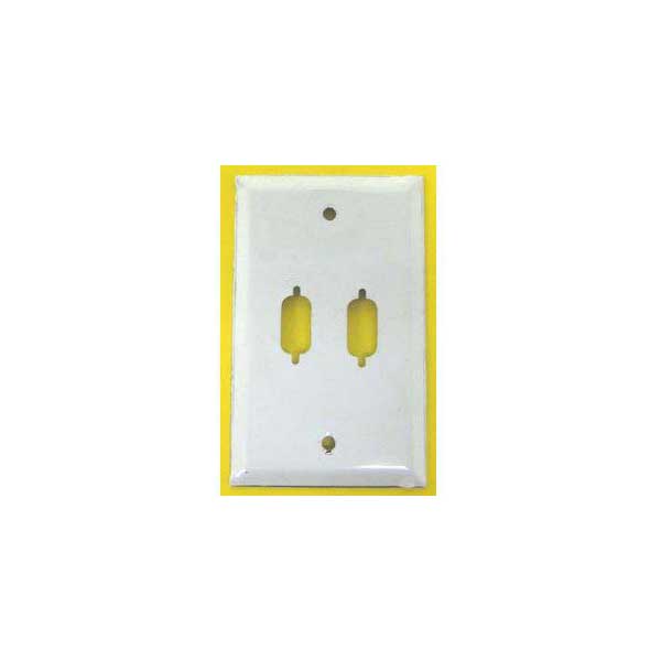 Single Gang Wall Plate with two DB9 Holes