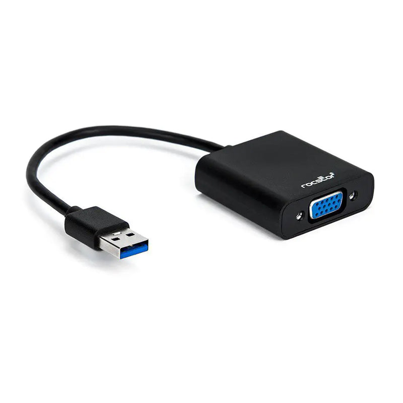 Rocstor Y10A178-B1 Black External USB 3.0 1080p Premium USB-A to VGA Video Adapter for PC and MAC