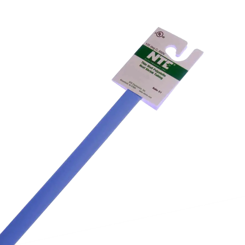 NTE 47-20148-BL 1/16 Inch Thin Wall Heat Shrink, 2:1, Blue, 4FT