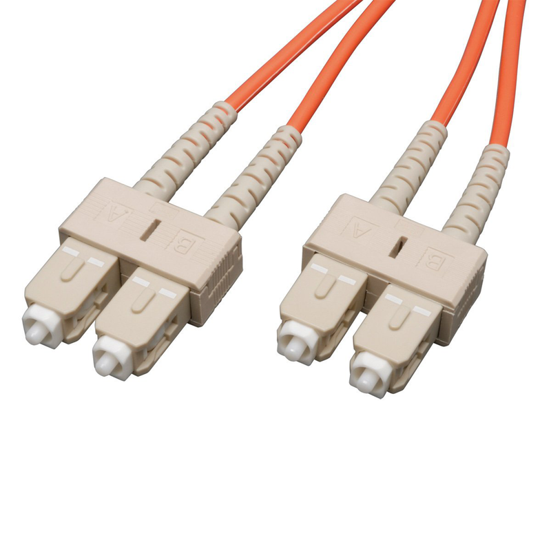 SC to SC 10M, Multimode Fiber Optic Patch Cable, Duplex, OM1, PVC (OFNR), 2.0MM, Orange